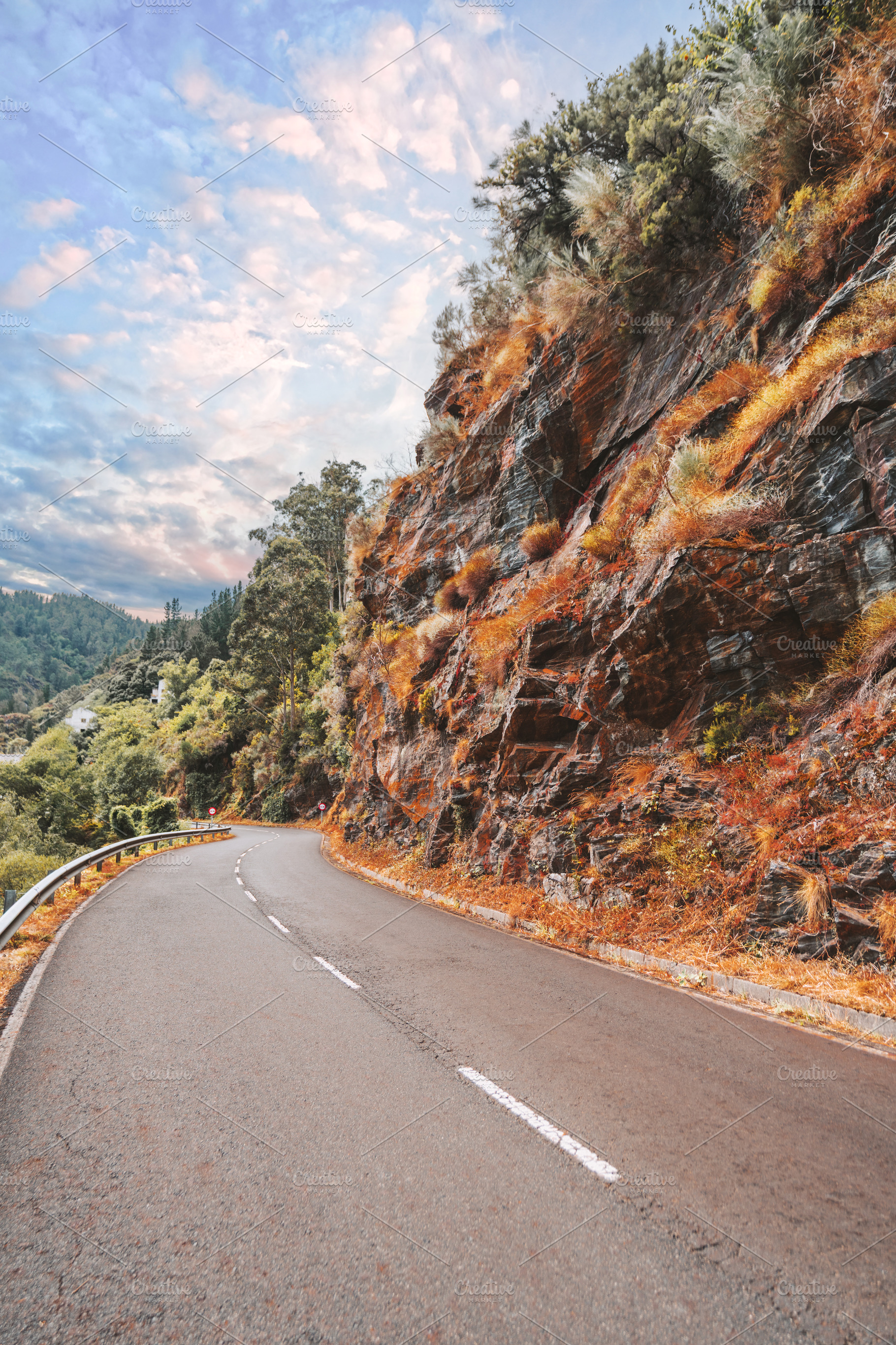 Mountain road in Asturias, a Transportation Photo by SkyNext