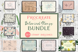 Procreate Botanical Stamps Bundle