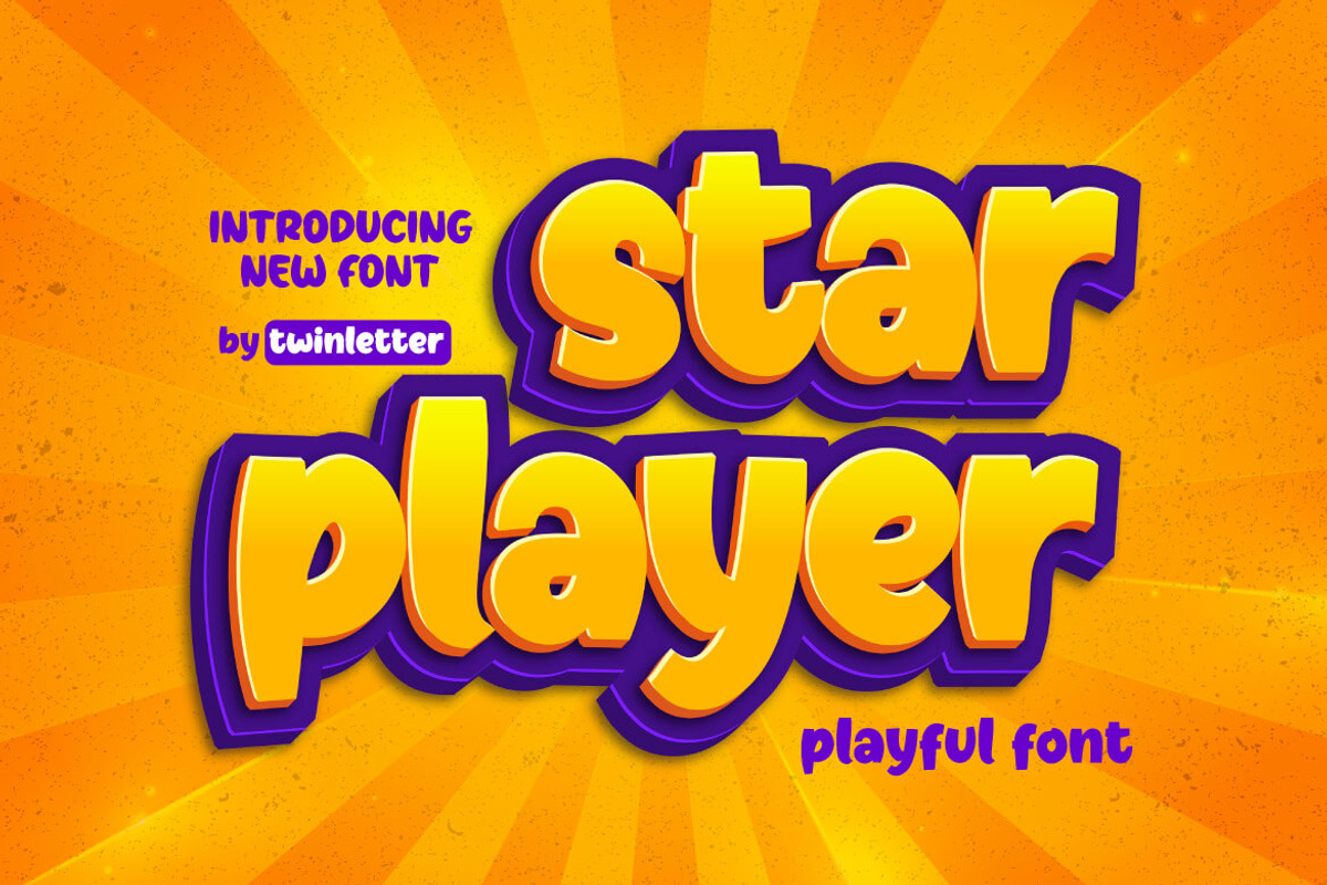 Star Player, a Sans Serif Font by twinstd (Photo 1 of 13)