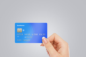 Realistic Credit/Debit Card Mockup