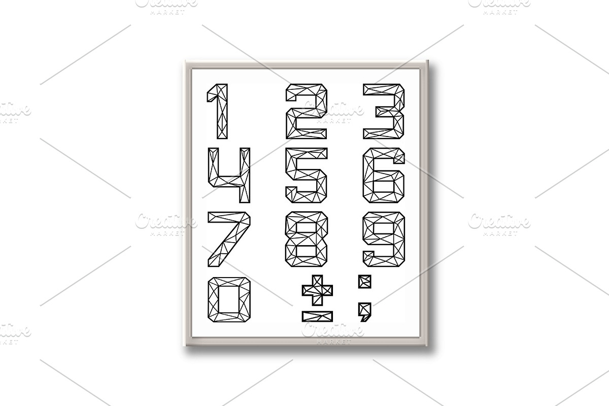 Black numbers on a white background, an Outline Icon by RODINA (Photo 2 of 3)