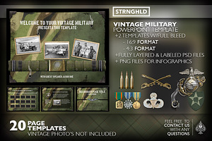 Vintage Military Powerpoint Template