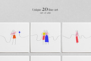 Emma - Line Art Woman & Lifestyle, a Graphic by ArtZuu (Thumbnail 4 of 12)