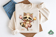 Summer Funny Raccoon Clipart, an Illustration by Craft Nest (Thumbnail 7 of 12)