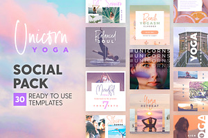 Unicorn Yoga - Social Pack