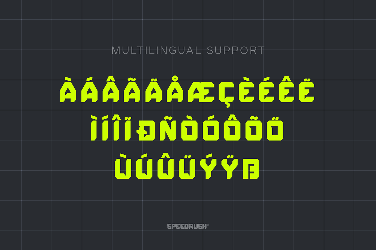 Speed Rush - Race Display Font, a Font by Pixesia Studio (Photo 13 of 13)
