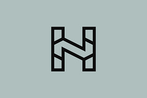 modern letter HN or NH monogram logo, a Branding & Logo Template by Rasagama Studio