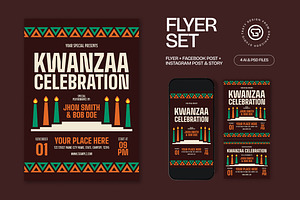 Kwanzaa Flyer, a Flyer Template by graphicook