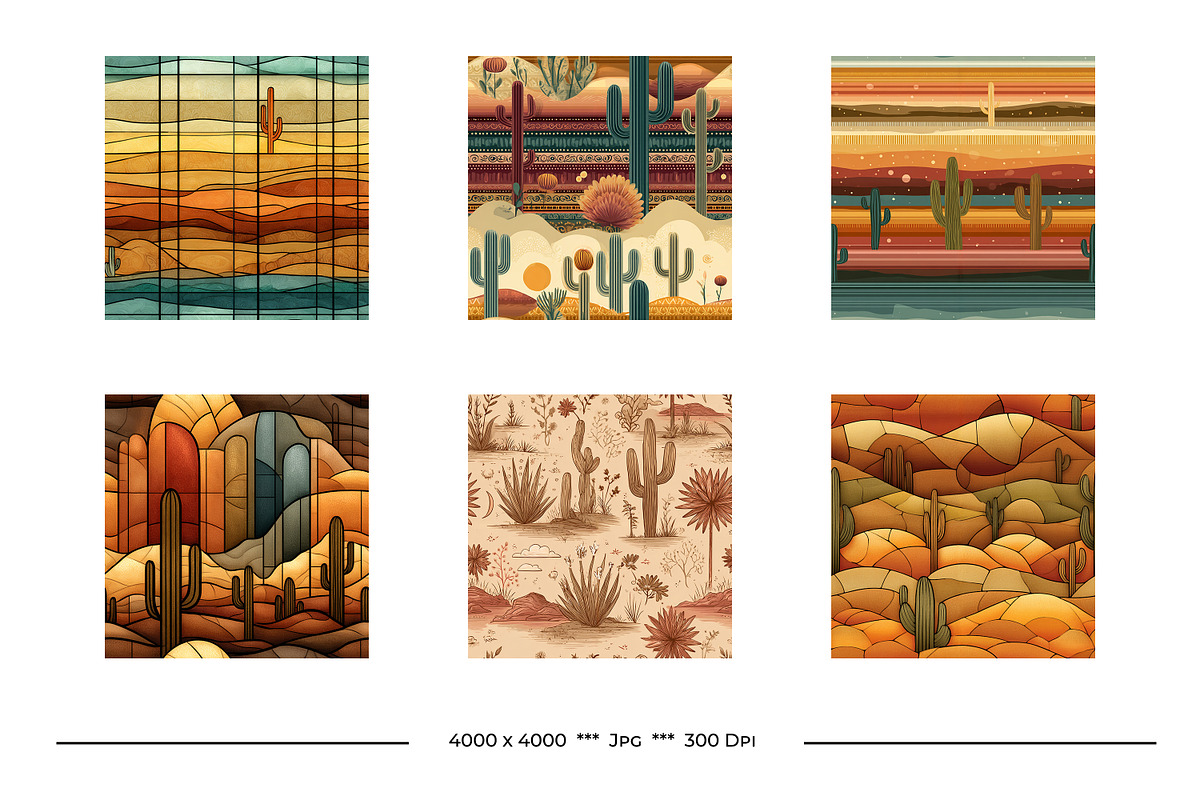 Desert Retro Art Style Patterns, a Pattern Graphic by karenfoleyphoto (Photo 10 of 13)