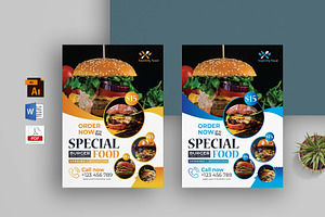 Special Burger Menu Template, a Flyer Template by obayes