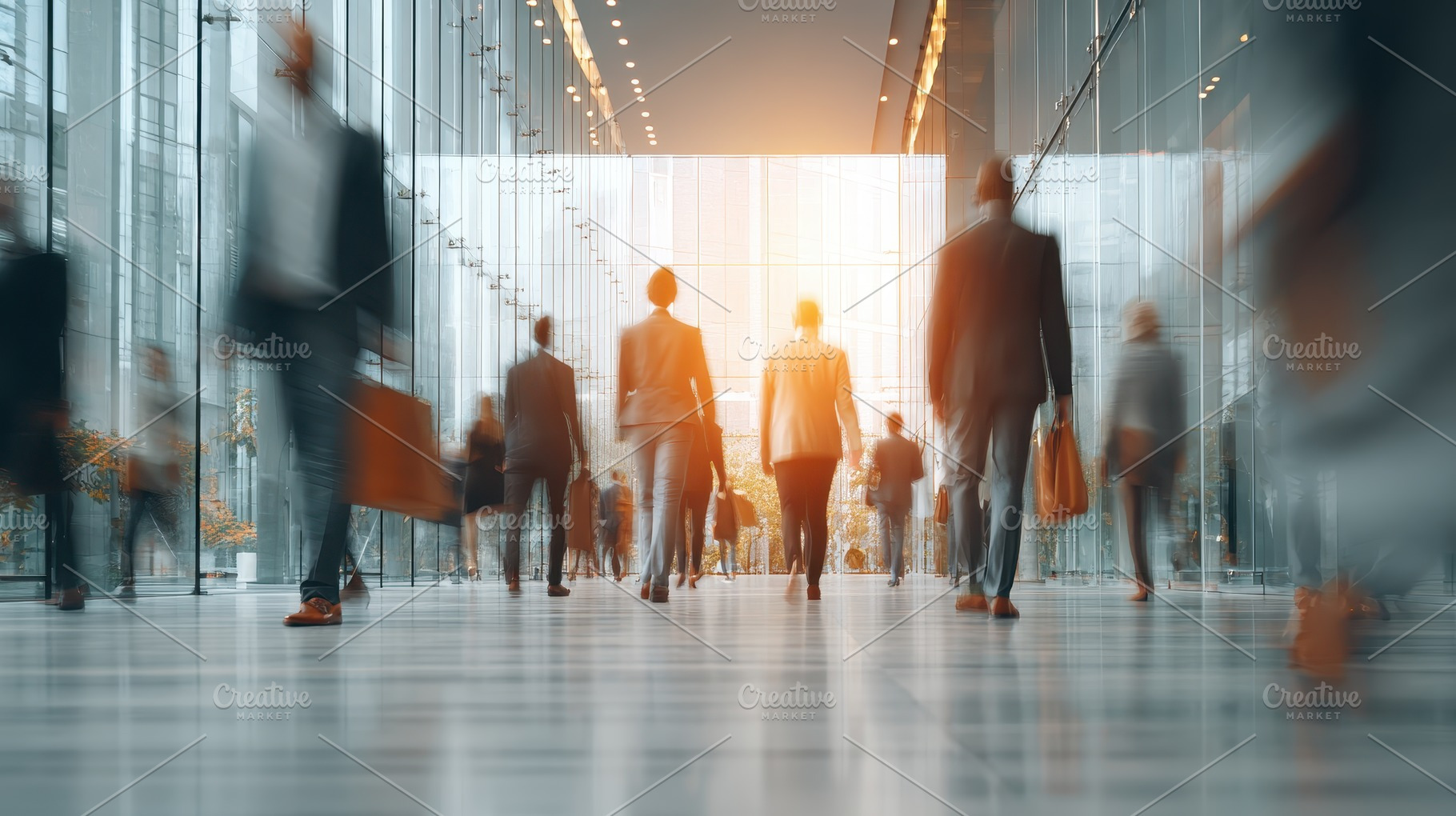 Business People Walking Modern Offic, a Photo by Pixeness Studio