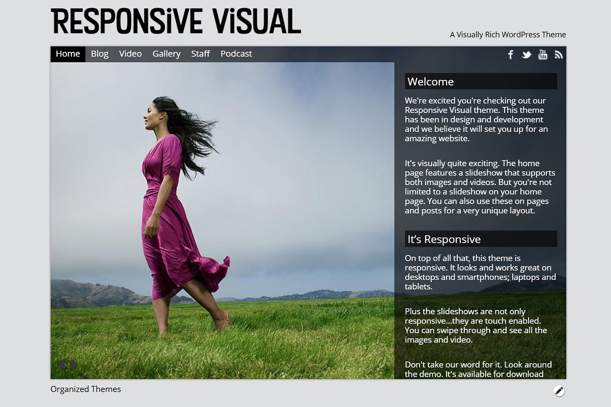 Responsive Visual - WordPress Theme, a WordPress Template by Organized Themes