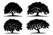 Four unique tree silhouettes, design, an Illustration by Amazin_art (Thumbnail 6 of 11)