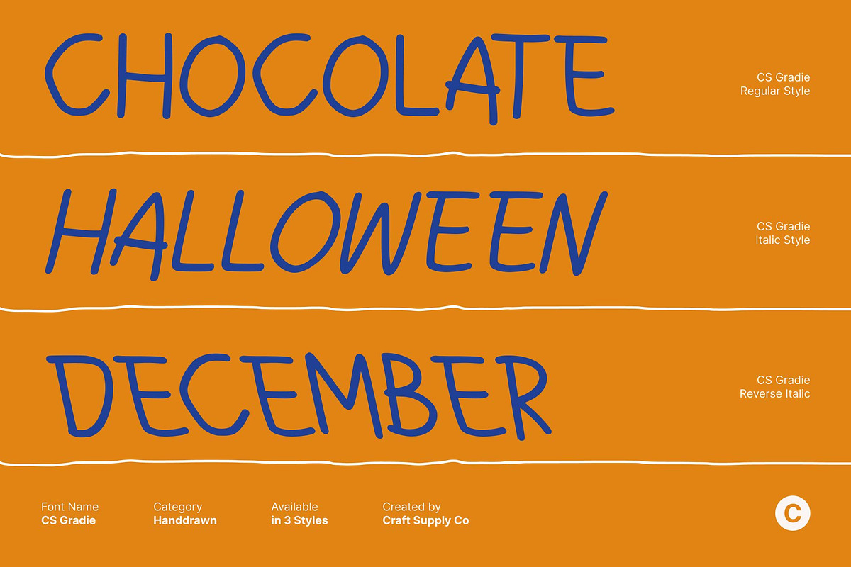 CS Gradie – Handwriting Font, a Handwritten Font by Craft Supply Co. (Photo 5 of 8)