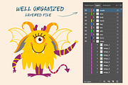 Monster Creator - AI/EPS/PNG, a Graphic by Mallinka (Thumbnail 3 of 11)