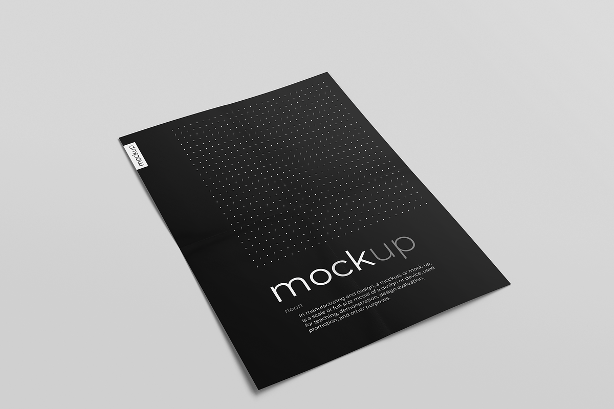 Creased Paper Mockup, a Print Template by KIPET (Photo 3 of 11)