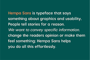 Hempa Sans - Sans Serif Family Fonts