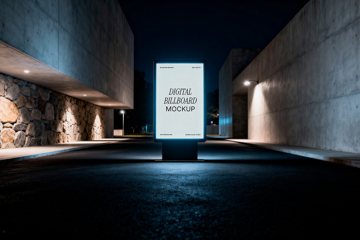 4 LED Billboard Mockups Architecture, an Advertising Mockup by rodrigofkaminski (Photo 3 of 5)
