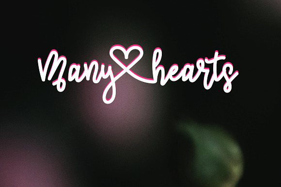 Many heart | Elegant Script Font preview 4
