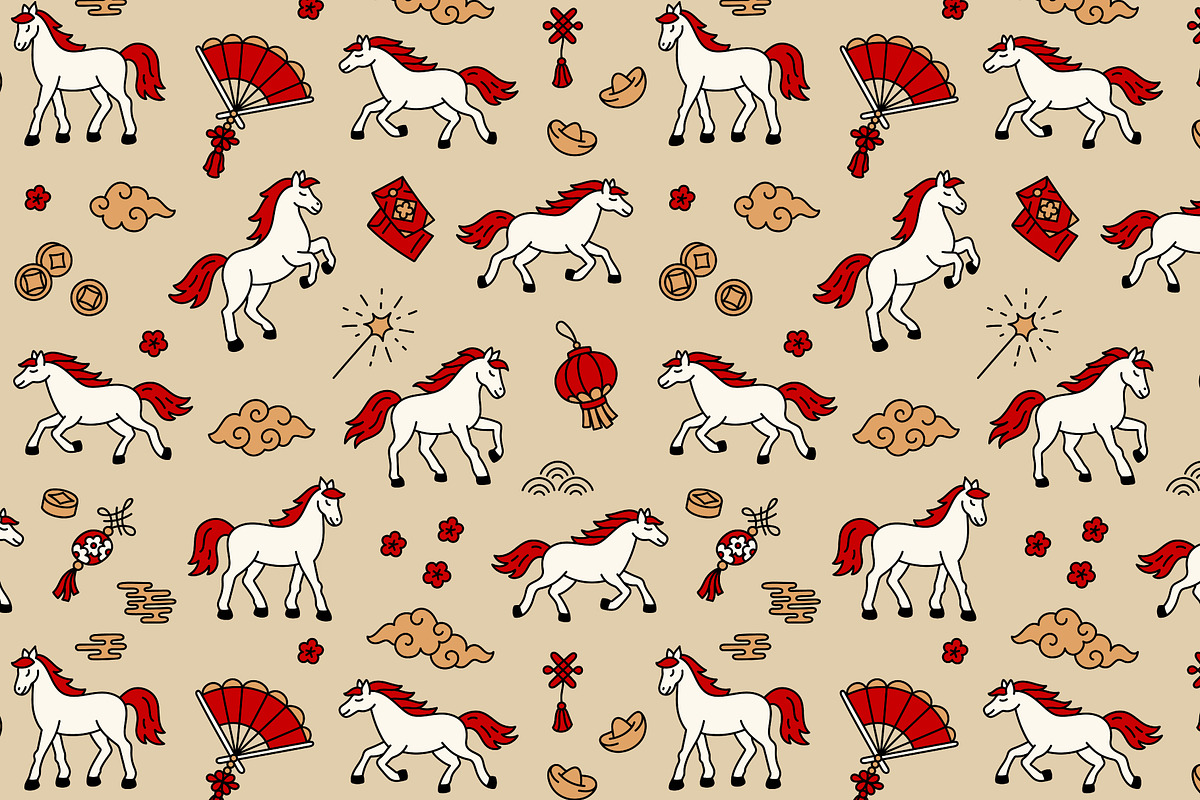 Seamless Pattern for Asian New Year, a Pattern Graphic by Viaireshop (Photo 4 of 4)