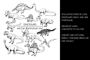 Dinosaurs - vector illustration set, an Animal Illustration by Renée from Studio neetje (Thumbnail 2 of 4)