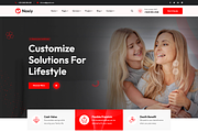 Insurance Company WordPress Theme, a WordPress Template by UInstrument (Thumbnail 1 of 8)