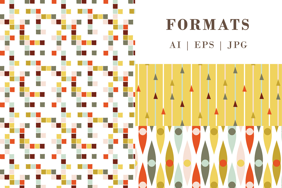 MID-CENTURY pattern collection, a Pattern Graphic by Lena Nikolaeva (Photo 2 of 6)