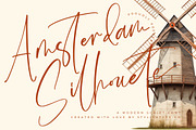 Amsterdam Silhouete Modern Script, a Script Font by stylishtype.co (Thumbnail 1 of 20)