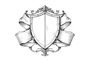 Hand-Drawn Heraldic Shield and Ribbo, a Graphic by BIPLOB EXPERT (Thumbnail 4 of 8)