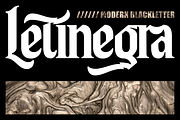 Letinegra | Modern Blackletter, a Blackletter Font by Twicolabs Fontdation (Thumbnail 1 of 7)