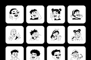 240 Facial Expressions Icons, an Outline Icon by Prosymbols (Thumbnail 11 of 15)