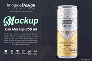 Can mockup 250 ml, a Packaging Mockup by idesignstudio (Thumbnail 2 of 6)