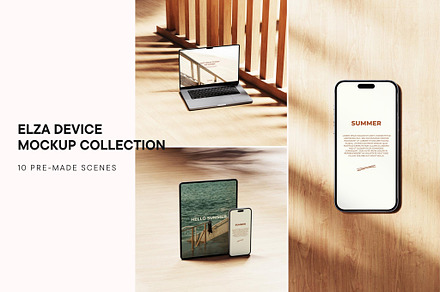 Elza Device Mockup Collection, a Mac Mockup by Mockup Line