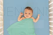 Jersey Blanket + crib sheet mockup, a Product Mockup by JENLYNN Stock Shop (Thumbnail 3 of 5)