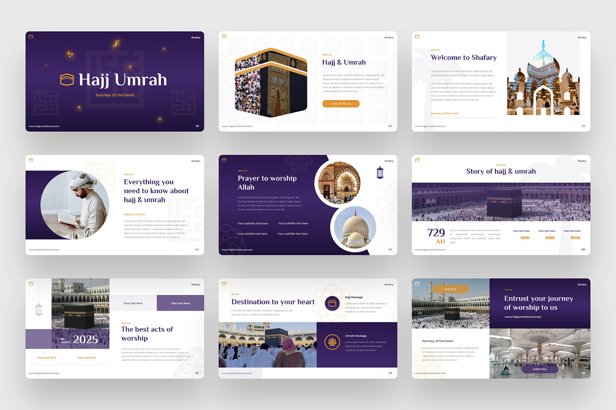 Shafary - Umrah & Hajj PowerPoint, a Presentation Template by BeadyLab (Photo 2 of 6)