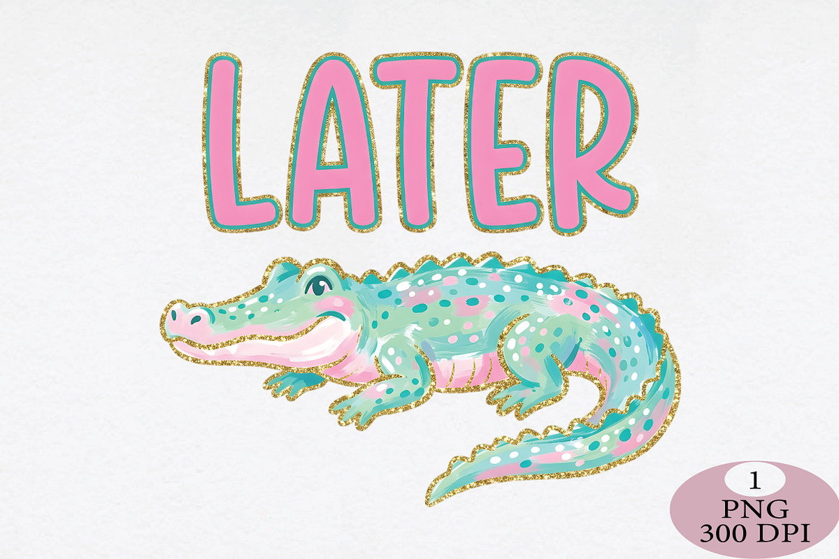 Later Gator PNG, a Seasonal Illustration by Daily.Designs (Photo 1 of 5)