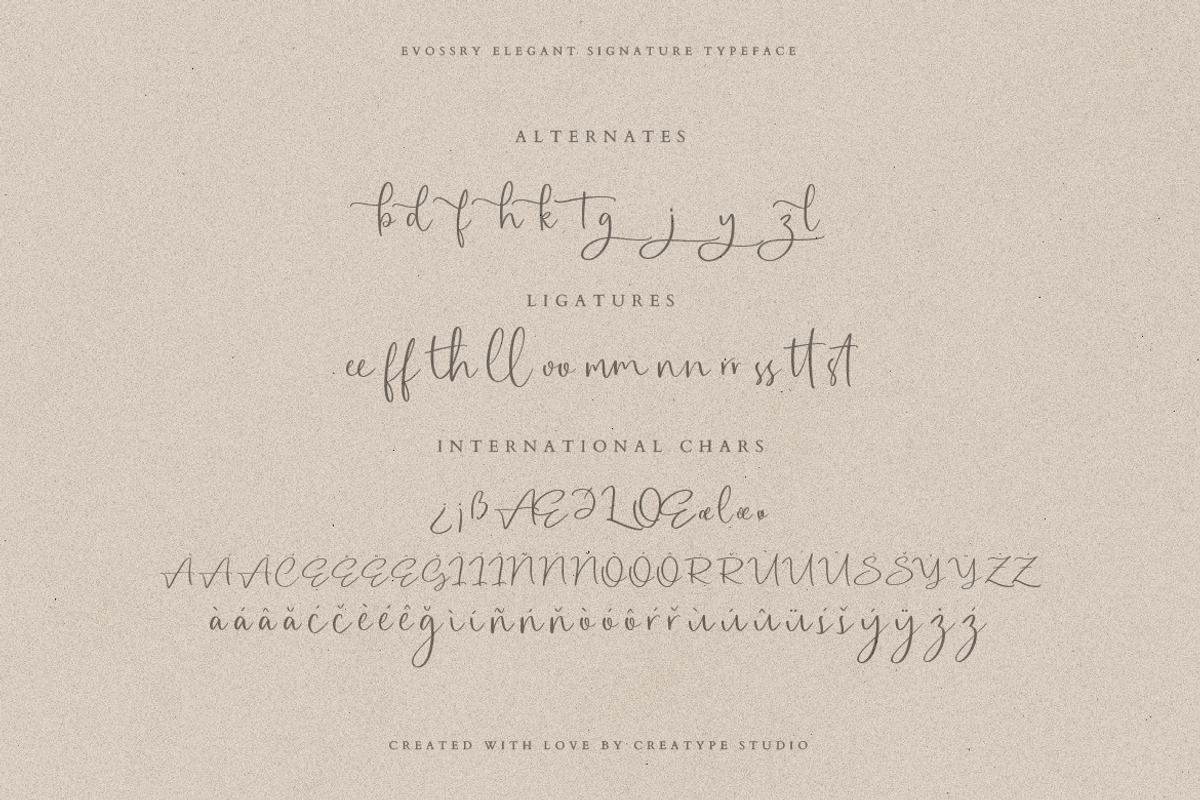 Evossry Signature Business Font, a Script Font by Creatype Studio (Photo 9 of 10)