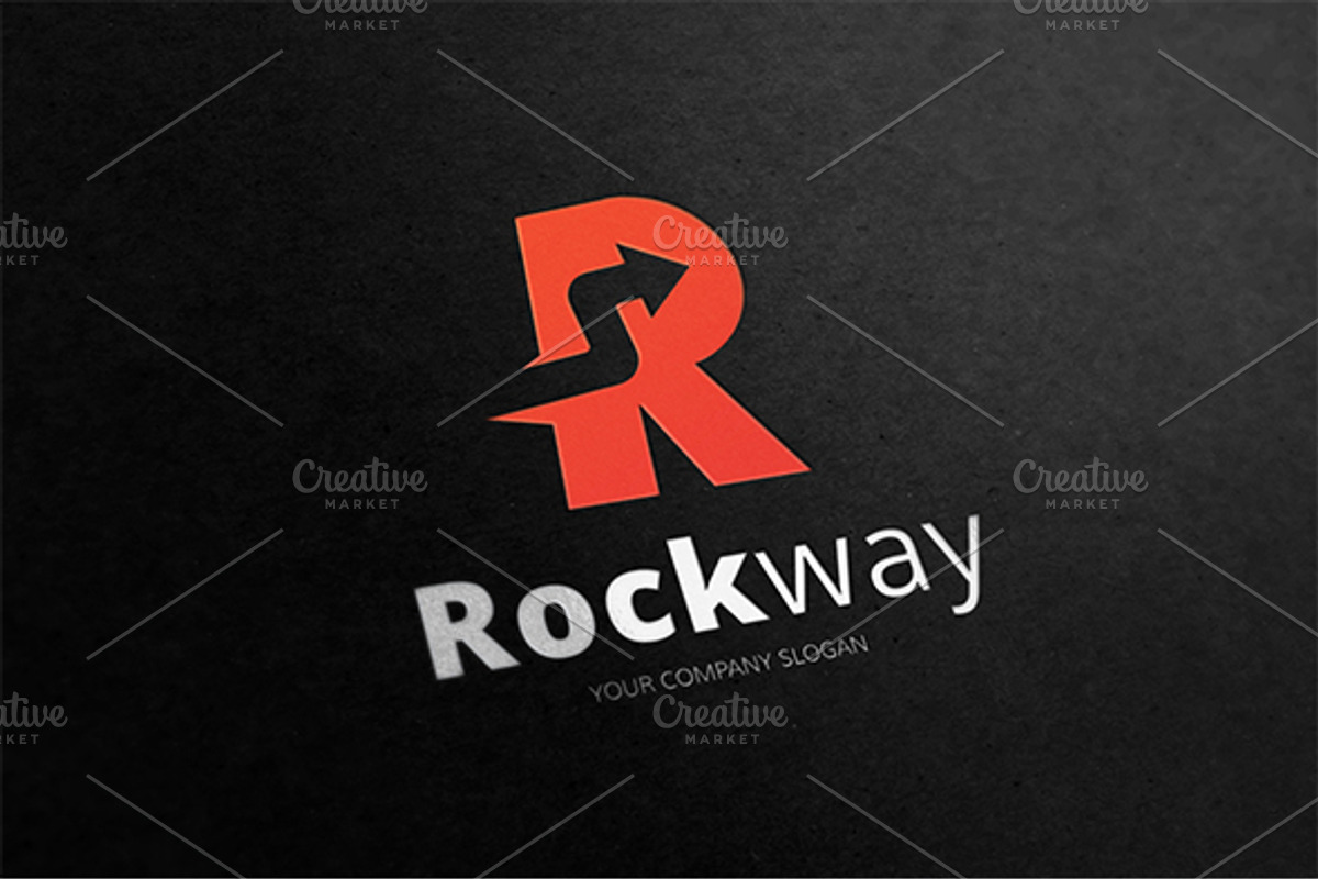 R Logo Rock Way logo, a Branding & Logo Template by Vectorwins Premium Shop
