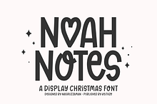 Noah Notes - Christmas Font