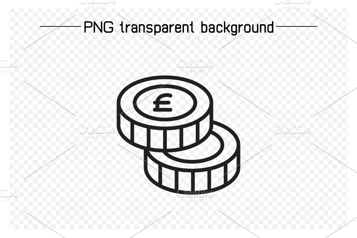 Pound Money Line Icons Set, an Outline Icon by Designfour (Photo 2 of 7)
