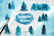 Winter in deep blue. Watercolor, an Object Graphic by Ana-Sakuta (Thumbnail 13 of 16)