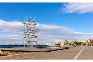 View of seafront in Thessaloniki - Greece, an Architecture Photo by Leonid Andronov