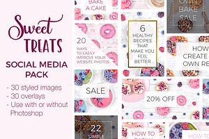 Social Media Pack - Sweet Treats, a Social Media Template by Pixomize