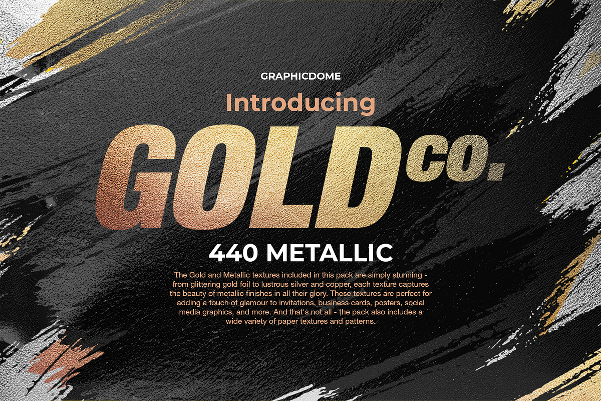 440 Gold & Metallic Textures Bundle, a Texture Graphic by Graphicdome (Photo 1 of 22)