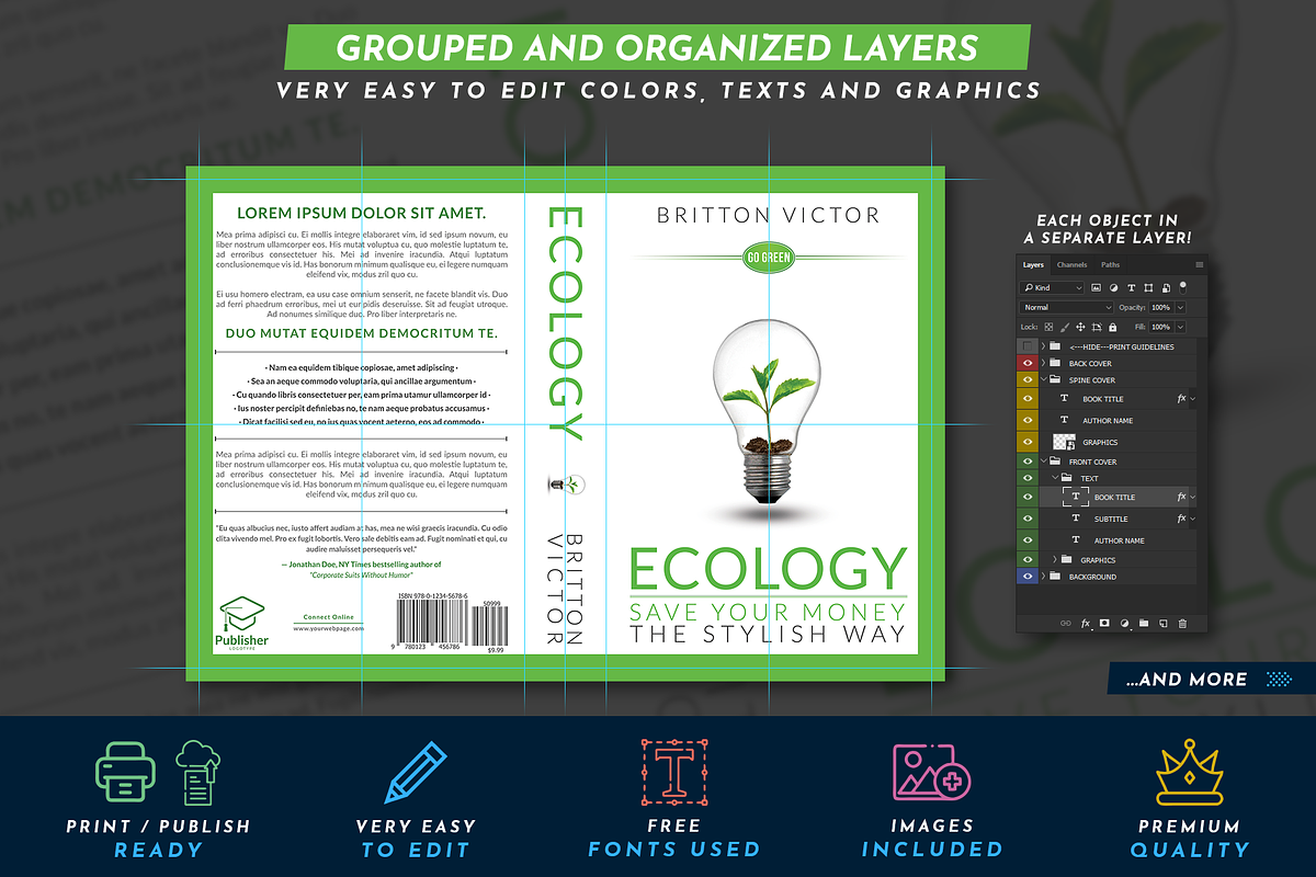 Book Cover Template 52, a Templates & Theme by Digital Goods (Photo 3 of 11)