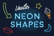 Neon Sign Shapes Vector Pack, a Food Illustration by Catty Studio (Thumbnail 1 of 7)