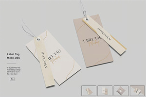 Label Tag Mockups, an Advertising Mockup by zpackcreative