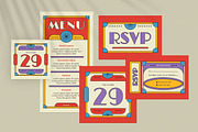 Red Deco Playful Wedding Invitation, an Invitation Template by Aiyari Graphic (Thumbnail 2 of 3)