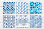 Indigo Shibori Patterns, a Pattern Graphic by Laura Camoe (Thumbnail 2 of 8)
