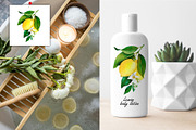 Watercolor Lemon Tiles 69 Assets, a Decorative Illustration by SunnJaneArt (Thumbnail 5 of 14)